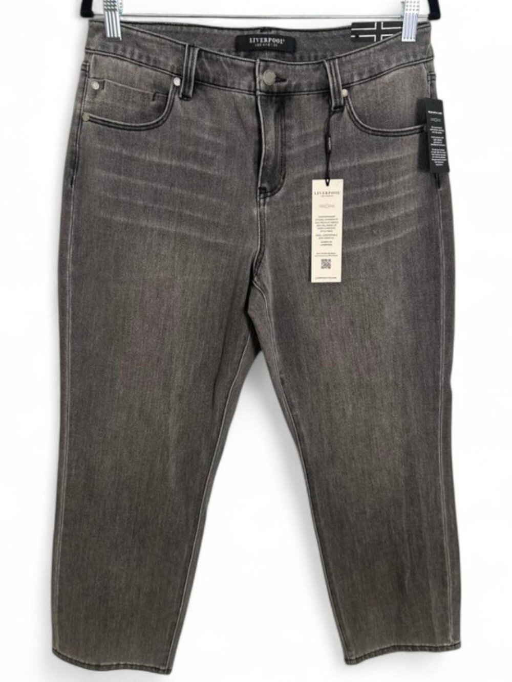 Liverpool Women's Ankle Crop Jeans in Gray